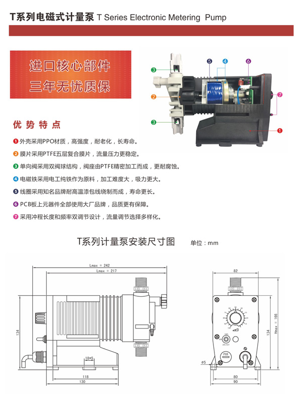 T系列電磁式計量泵
